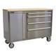 Armoire &agrave; Outils Mobile Sealey En Acier Inoxydable &agrave; 4 Tiroirs Ap4804ss