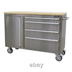 Armoire à outils mobile Sealey en acier inoxydable à 4 tiroirs AP4804SS