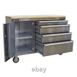 Armoire à outils mobile Sealey en acier inoxydable à 4 tiroirs AP4804SS