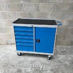 Armoire à outils mobile avec 6 tiroirs et placard sur roues Boîte de rangement d'outils