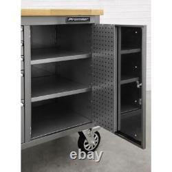 Armoire à outils mobile en acier inoxydable Sealey 10 tiroirs et placard AP7210SS