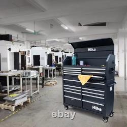 Armoire à outils professionnelle Hilka à 16 tiroirs, 142 cm, grande armoire de rangement en acier pour garage