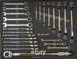 Armoire à outils sur chariot à 7 tiroirs avec outils, coffre de rangement d’atelier en acier, boîte à outils