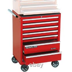 Armoire à outils sur roulettes à 7 tiroirs, coffre de rangement portable, équipement d'atelier DIY, rouge