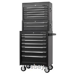 Armoire à roulettes combinée, coffre à outils central et coffre à outils, 14 tiroirs, 26 29455