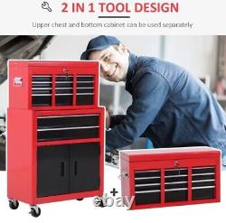 Armoire à tiroirs de chariot à outils roulant pour le stockage d'outils, poste d'atelier, boîte à outils de garage.