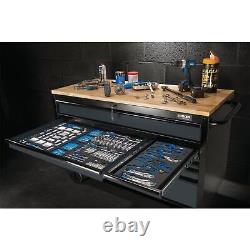 Armoire d'outils à roulettes Draper BUNKER Workbench, 10 tiroirs, 56 pouces, gris 08227