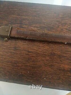 Armoire d'outils de menuisier vintage en bois massif avec tiroirs de coffre à outils de génie civil