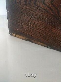 Armoire d'outils de menuisier vintage en bois massif avec tiroirs de coffre à outils de génie civil