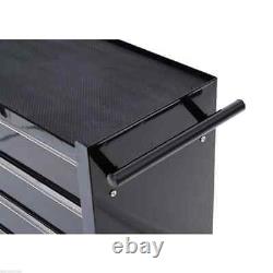 Armoire de rangement à outils en acier 5 tiroirs verrouillable avec roues et poignée, 2 clés, garage