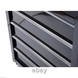 Armoire de rangement à outils en acier robuste à 5 tiroirs avec roues et verrou pour garage
