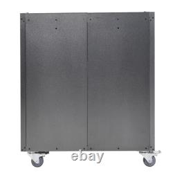 Armoire de rangement à outils mobile en métal, classeurs de bureau avec portes verrouillables et clés