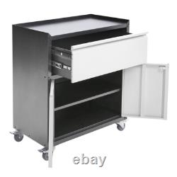 Armoire de rangement à outils mobile en métal, classeurs de bureau avec portes verrouillables et clés