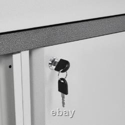 Armoire de rangement à outils mobile en métal, classeurs de bureau avec portes verrouillables et clés
