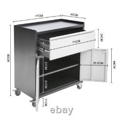 Armoire de rangement à outils mobile en métal, classeurs de bureau avec portes verrouillables et clés