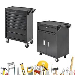 Armoire de rangement d'outils à tiroirs verrouillable sur roues pour garage atelier coffre à outils chariot