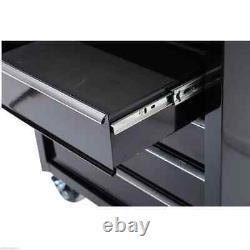 Armoire de rangement d'outils en acier à 5 tiroirs verrouillable avec roues, poignée et 2 clés pour garage