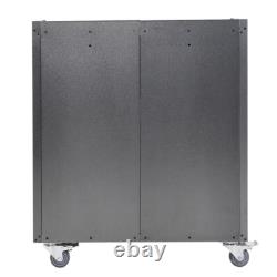Armoire de rangement en acier verrouillable avec 2 portes et 1 tiroir, coffre à outils, placard de garage