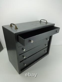 Armoire de rangement en métal à 5 tiroirs verrouillable pour outils, artisanat, loisirs, ingénierie vintage