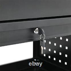 Armoire de rangement en métal pour outils murale, grande boîte à outils suspendue pour garage