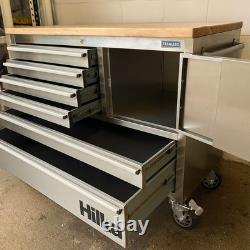 Armoire de rangement pour atelier et garage Hilka en acier inoxydable à 6 tiroirs pour outils