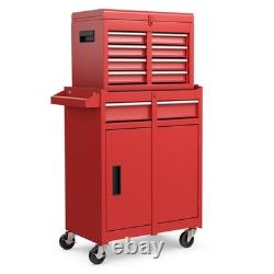 Armoire de rangement pour outils à 5 tiroirs, coffre à outils roulant grande capacité avec roues verrouillables