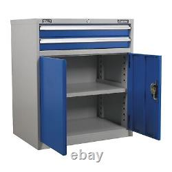 Armoire industrielle Sealey 2 tiroirs et 1 étagère armoire de rangement double