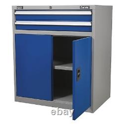 Armoire industrielle Sealey 2 tiroirs et 1 étagère armoire de rangement double