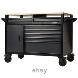 BUNKER 14 tiroirs, établi roulant multifonctionnel, armoire à outils, 48, gris