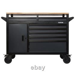 BUNKER 14 tiroirs, établi roulant multifonctionnel, armoire à outils, 48, gris