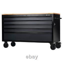 BUNKER 5 Tiroirs Cabinet à Outils sur Roulettes Gris Établi W 1549 x H 974 x D 584mm 28343