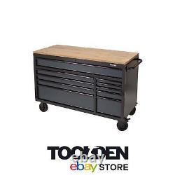 BUNKER par Draper 08227 Armoire à outils roulante pour établi, 10 tiroirs, 56, Gris