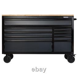 BUNKER par Draper 08227 Armoire à outils roulante pour établi, 10 tiroirs, 56, Gris