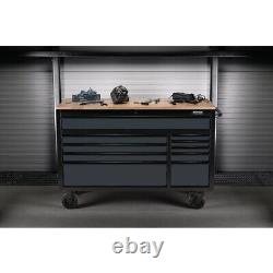 BUNKER par Draper 08227 Armoire à outils roulante pour établi, 10 tiroirs, 56, Gris