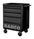 Bahco E72 Cabinet De Rangement Mobile à Roulettes Noir Avec 5 Tiroirs 26", 1472k5black