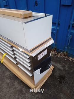 Banc de travail en acier inoxydable STC7200TB SGS 72 avec 15 tiroirs et armoires supérieures RS2261