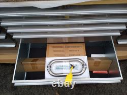 Banc de travail en acier inoxydable STC7200TB SGS 72 avec 15 tiroirs et armoires supérieures RS2261