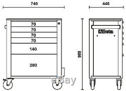 Beta C24s / 6 6 Tiroir Mobile Rouleau Cabinet Gris