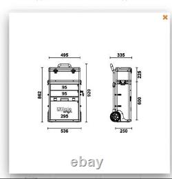 Beta C41h Trolley Cabinet D'outils De Deux Modules
