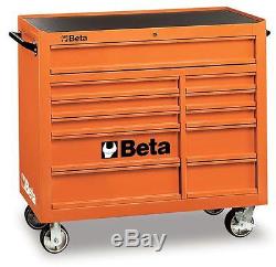 Beta Tools C38o Boîte À Outils À Roulettes Mobile À 11 Tiroirs Roll Cab Orange Rollca