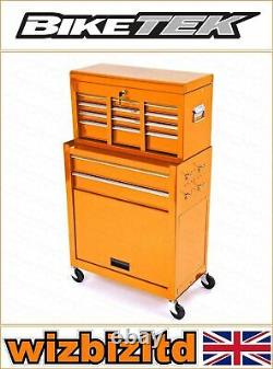 Biketek Rolling Tool Cabinet Avec Top Poitrine Orange 616x330x1070mm