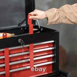 Black 6-drawer Tool Cart Lockable Roll Cab Avec Roues Pour L'atelier