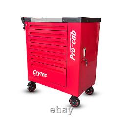 Boîte à outils Crytec avec outils 7 tiroirs Armoire à roulettes avec 250 pièces d'outils INCLUS