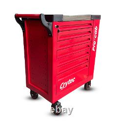 Boîte à outils Crytec avec outils 7 tiroirs Armoire à roulettes avec 250 pièces d'outils INCLUS