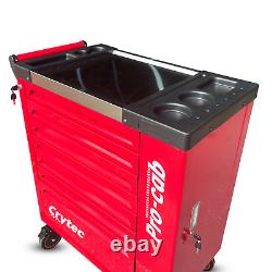 Boîte à outils Crytec avec outils 7 tiroirs Armoire à roulettes avec 250 pièces d'outils INCLUS