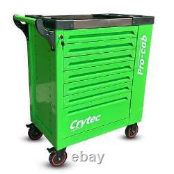 Boîte à outils Crytec avec outils Cabinet à roulettes à 7 tiroirs avec 250 pièces d'outils INCLUS