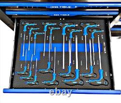 Boîte à outils chariot à roulettes avec 10 tiroirs pleins d'outils et de rangement