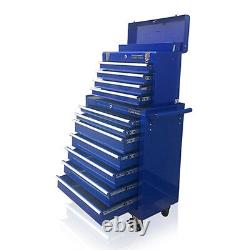 Boîte à outils en acier abordable 375 Us Pro Blue Tools avec roulettes et 11 tiroirs