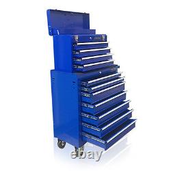 Boîte à outils en acier abordable 375 Us Pro Blue Tools avec roulettes et 11 tiroirs