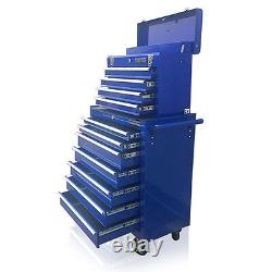 Boîte à outils en acier abordable 375 Us Pro Blue Tools avec roulettes et 11 tiroirs